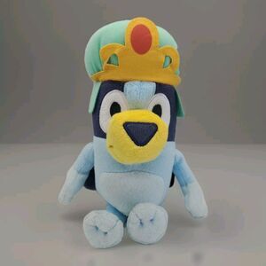 Princess Bluey Plush W/ Crown Cartoon Character Appx 8" Doll Stuffed Animal